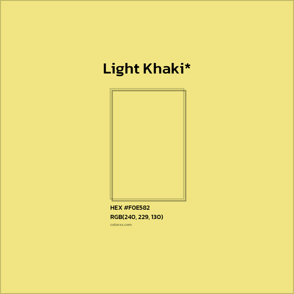 HEX #F0E582 Color Name, Color Code, Palettes, Similar Paints, Images