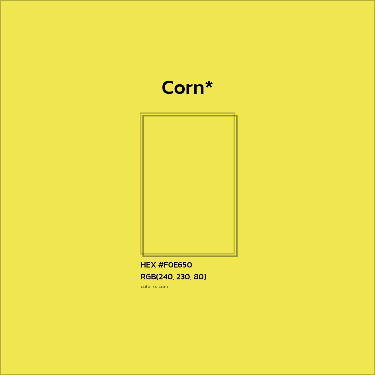 HEX #F0E650 Color Name, Color Code, Palettes, Similar Paints, Images