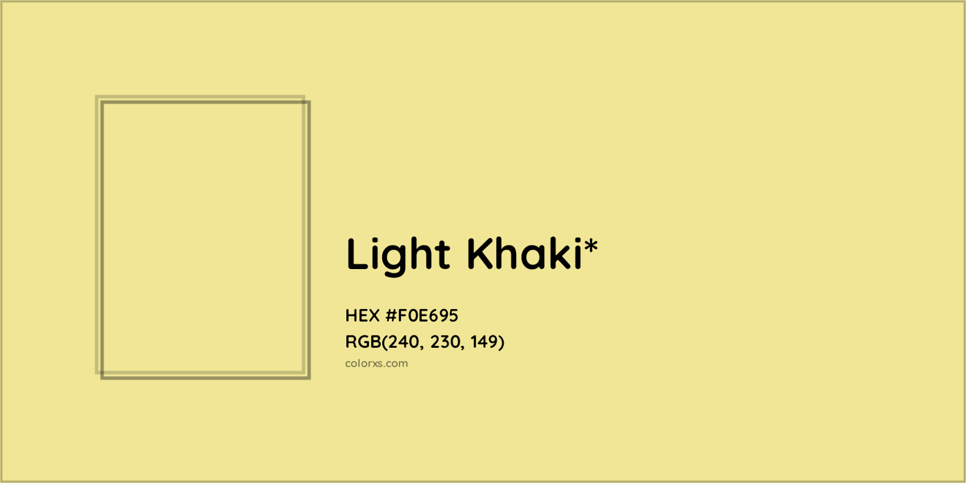 HEX #F0E695 Color Name, Color Code, Palettes, Similar Paints, Images