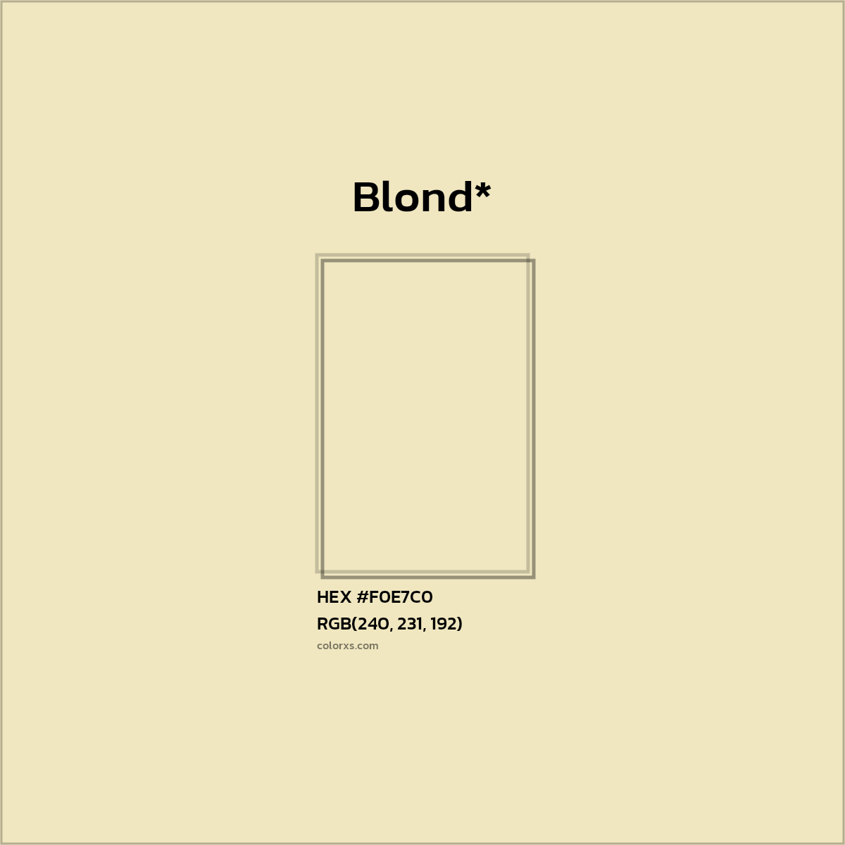 HEX #F0E7C0 Color Name, Color Code, Palettes, Similar Paints, Images