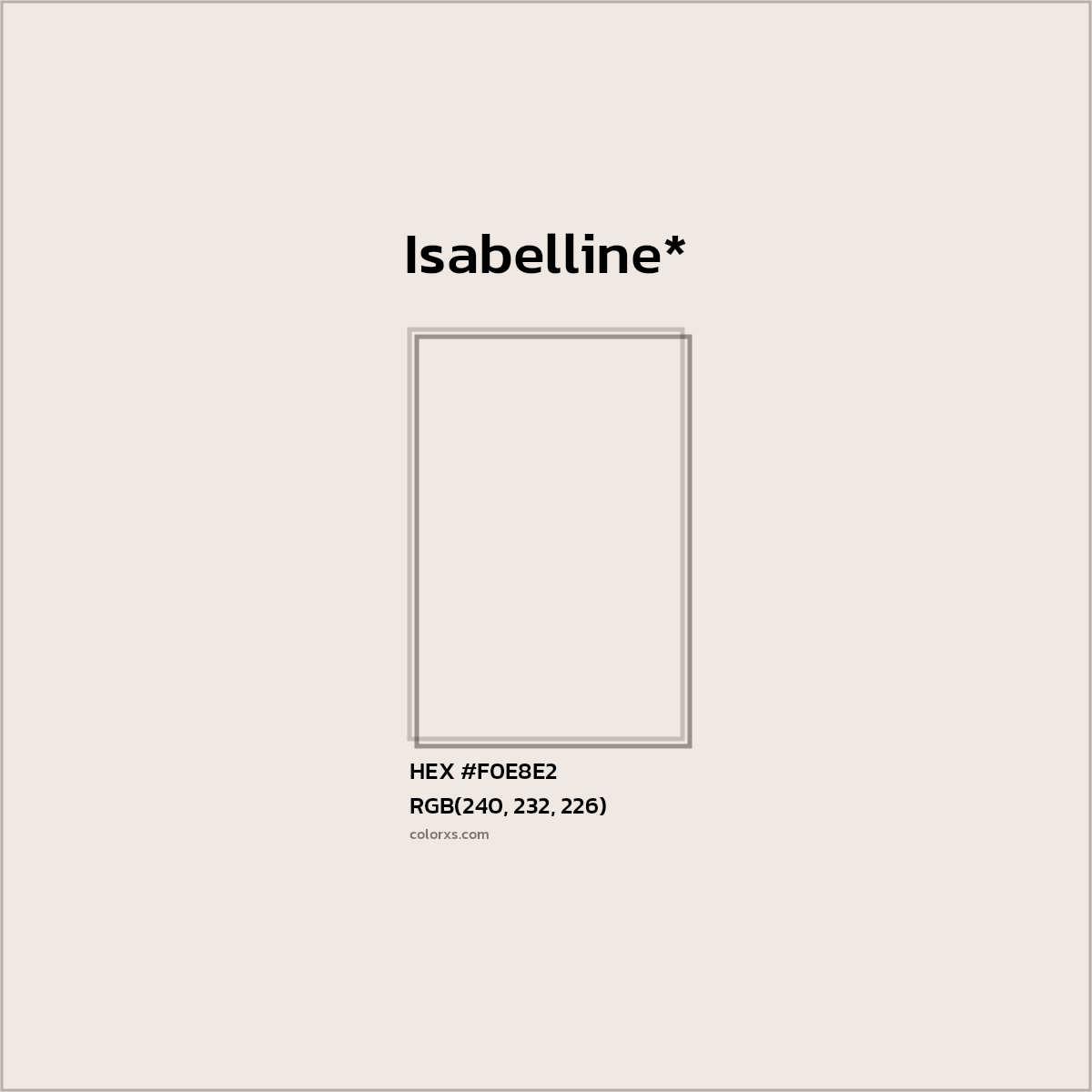 HEX #F0E8E2 Color Name, Color Code, Palettes, Similar Paints, Images