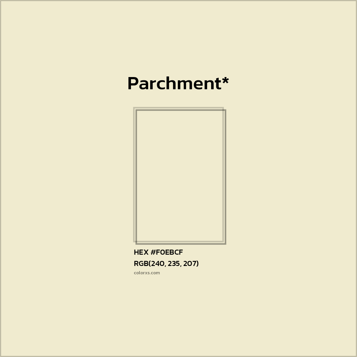 HEX #F0EBCF Color Name, Color Code, Palettes, Similar Paints, Images