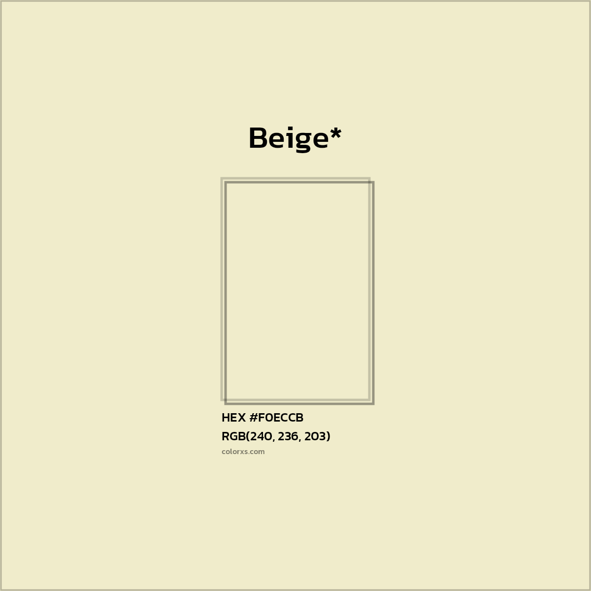 HEX #F0ECCB Color Name, Color Code, Palettes, Similar Paints, Images