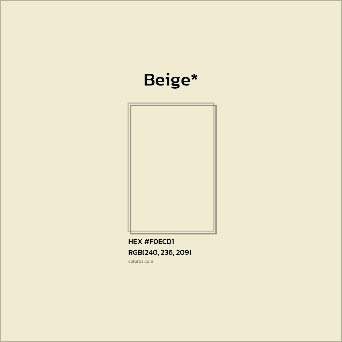 HEX #F0ECD1 Color Name, Color Code, Palettes, Similar Paints, Images