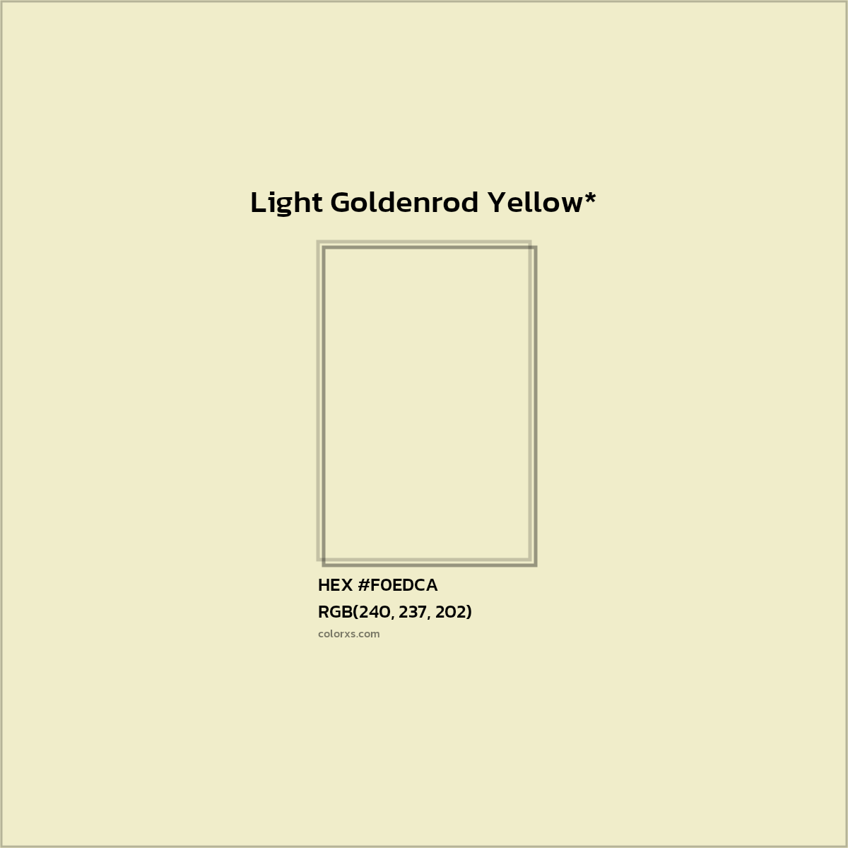HEX #F0EDCA Color Name, Color Code, Palettes, Similar Paints, Images