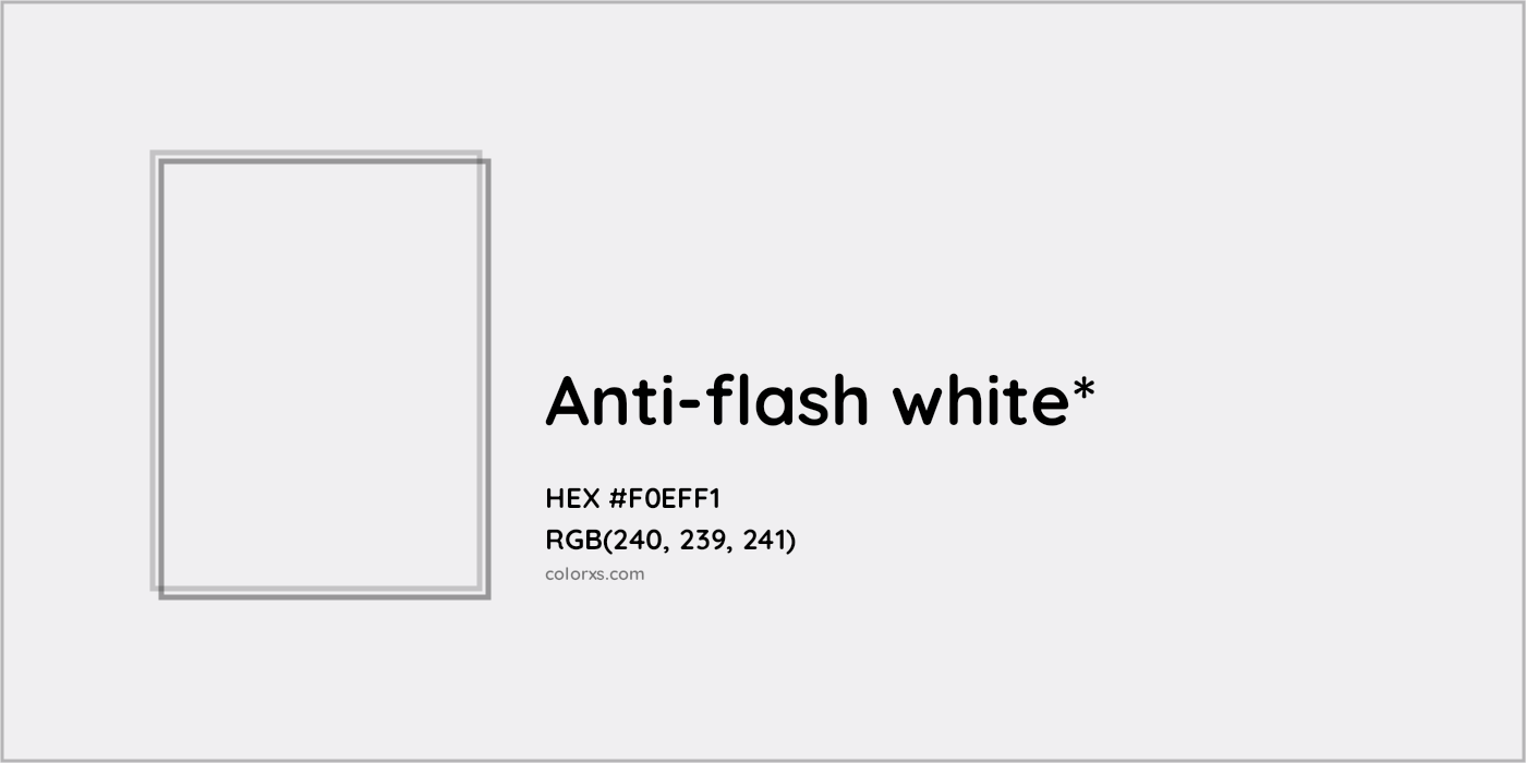 HEX #F0EFF1 Color Name, Color Code, Palettes, Similar Paints, Images