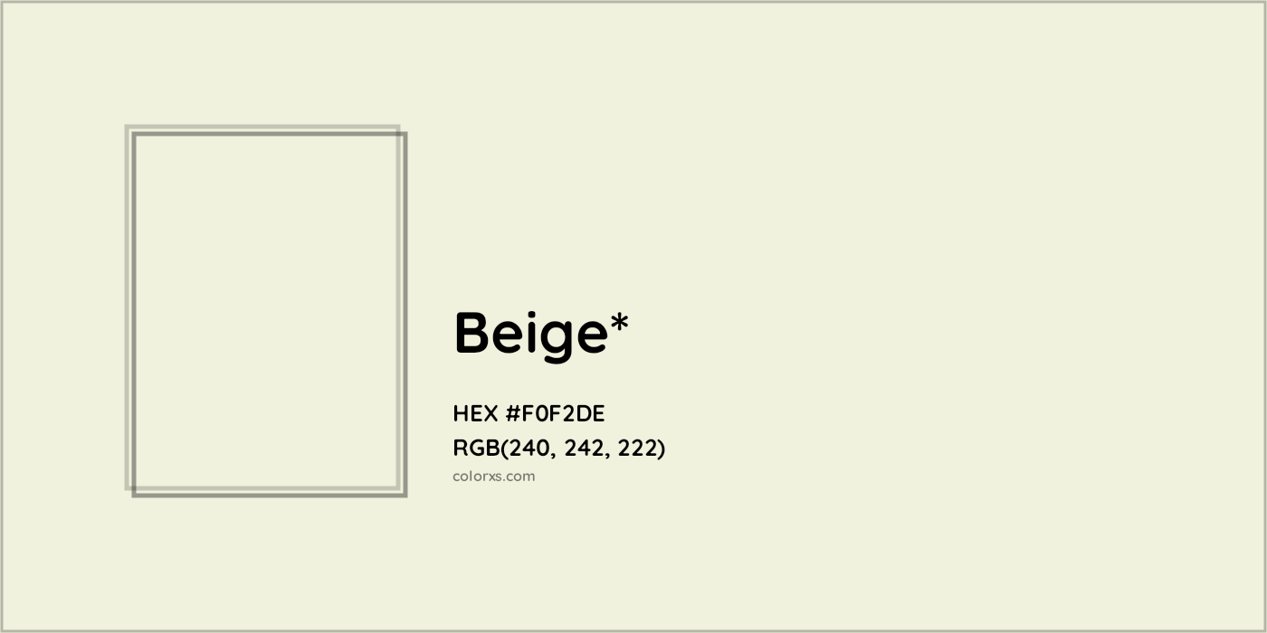 HEX #F0F2DE Color Name, Color Code, Palettes, Similar Paints, Images
