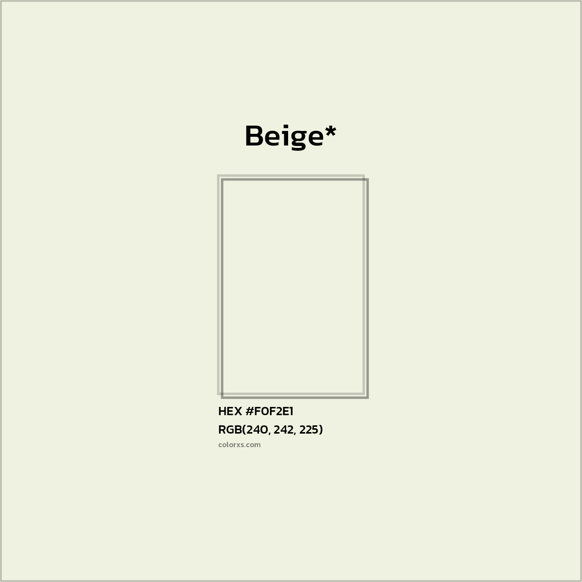 HEX #F0F2E1 Color Name, Color Code, Palettes, Similar Paints, Images