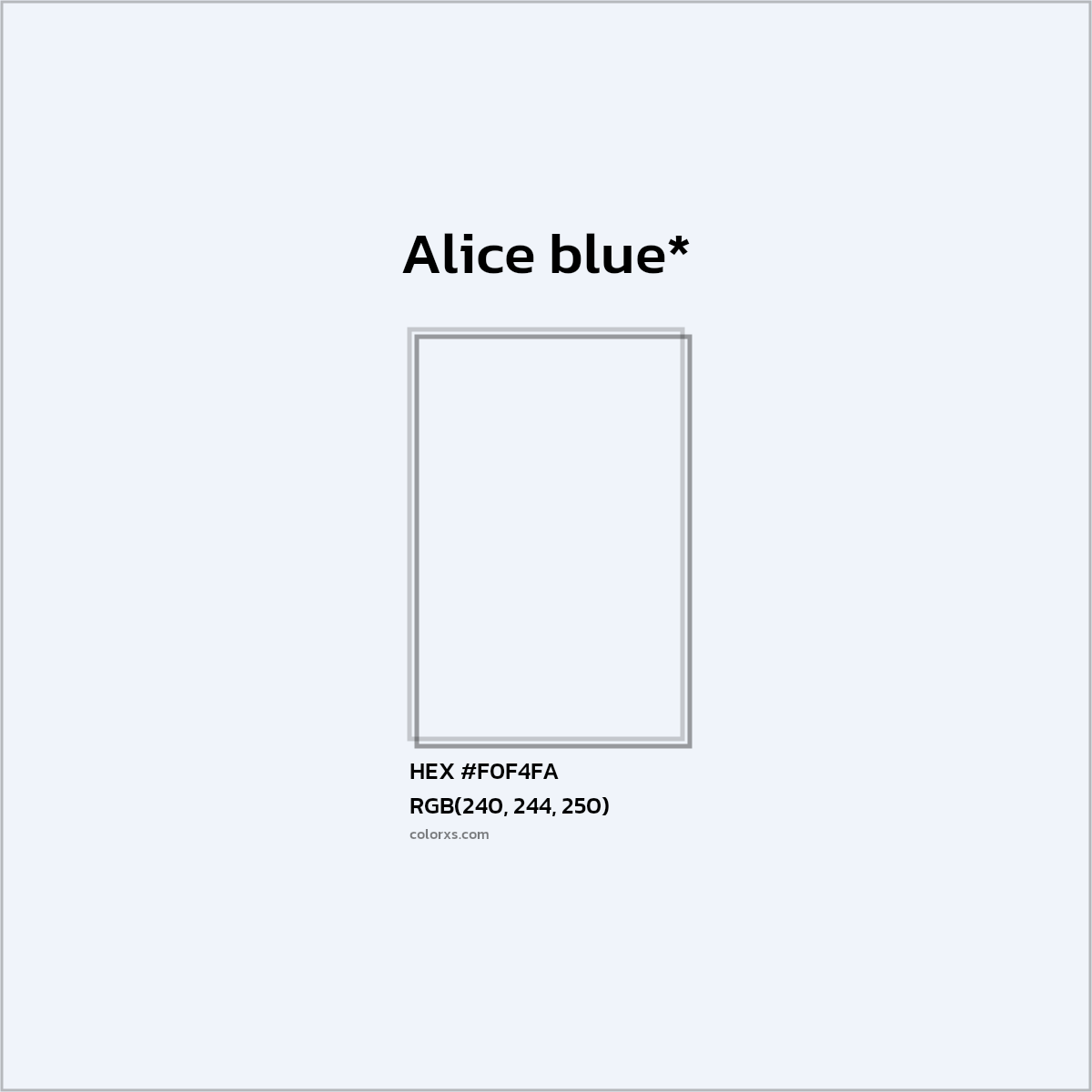 HEX #F0F4FA Color Name, Color Code, Palettes, Similar Paints, Images