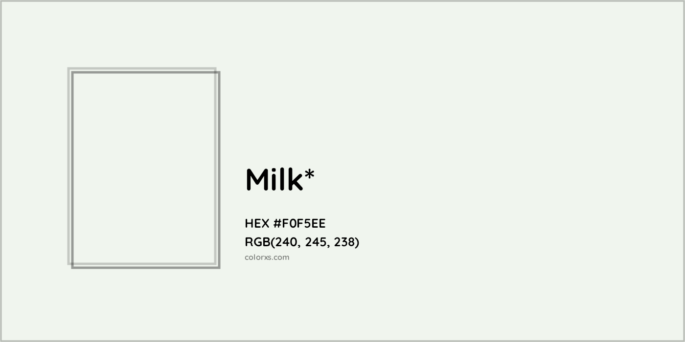 HEX #F0F5EE Color Name, Color Code, Palettes, Similar Paints, Images