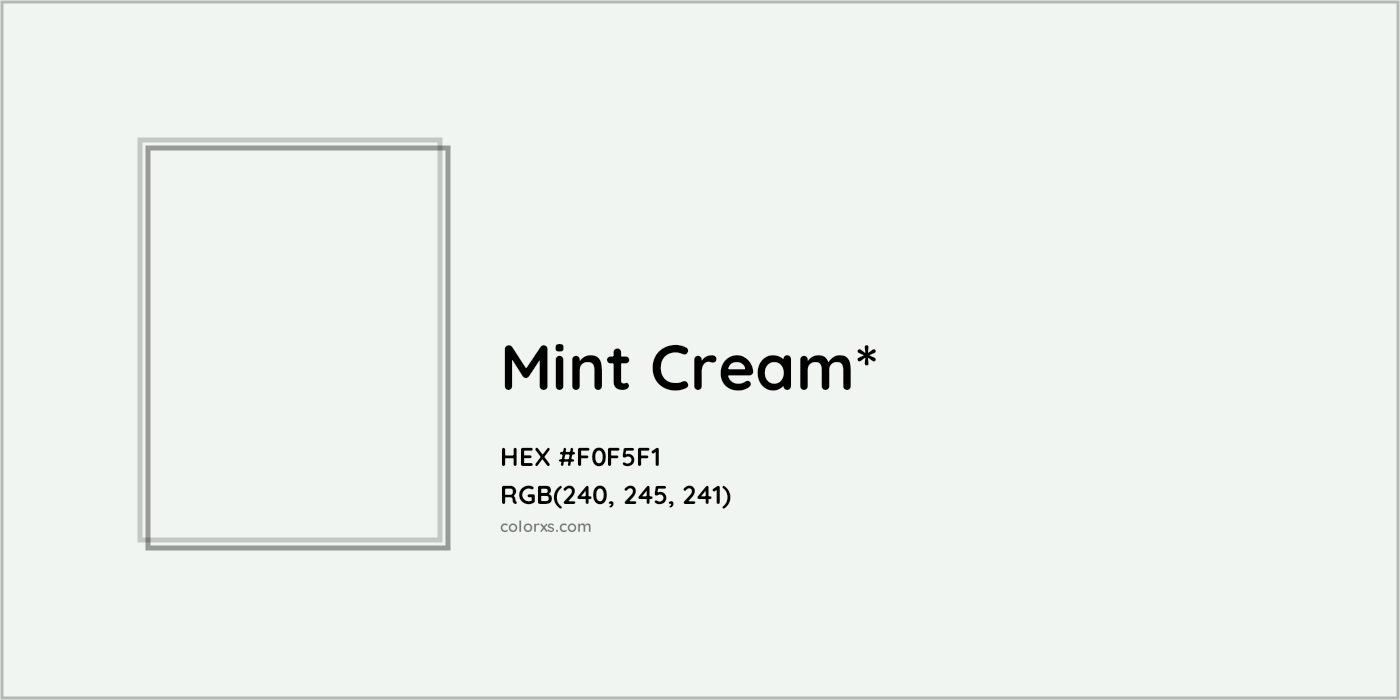 HEX #F0F5F1 Color Name, Color Code, Palettes, Similar Paints, Images