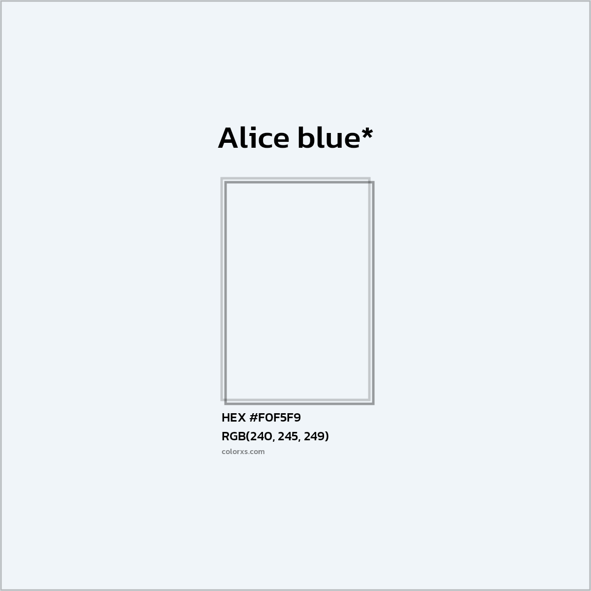 HEX #F0F5F9 Color Name, Color Code, Palettes, Similar Paints, Images