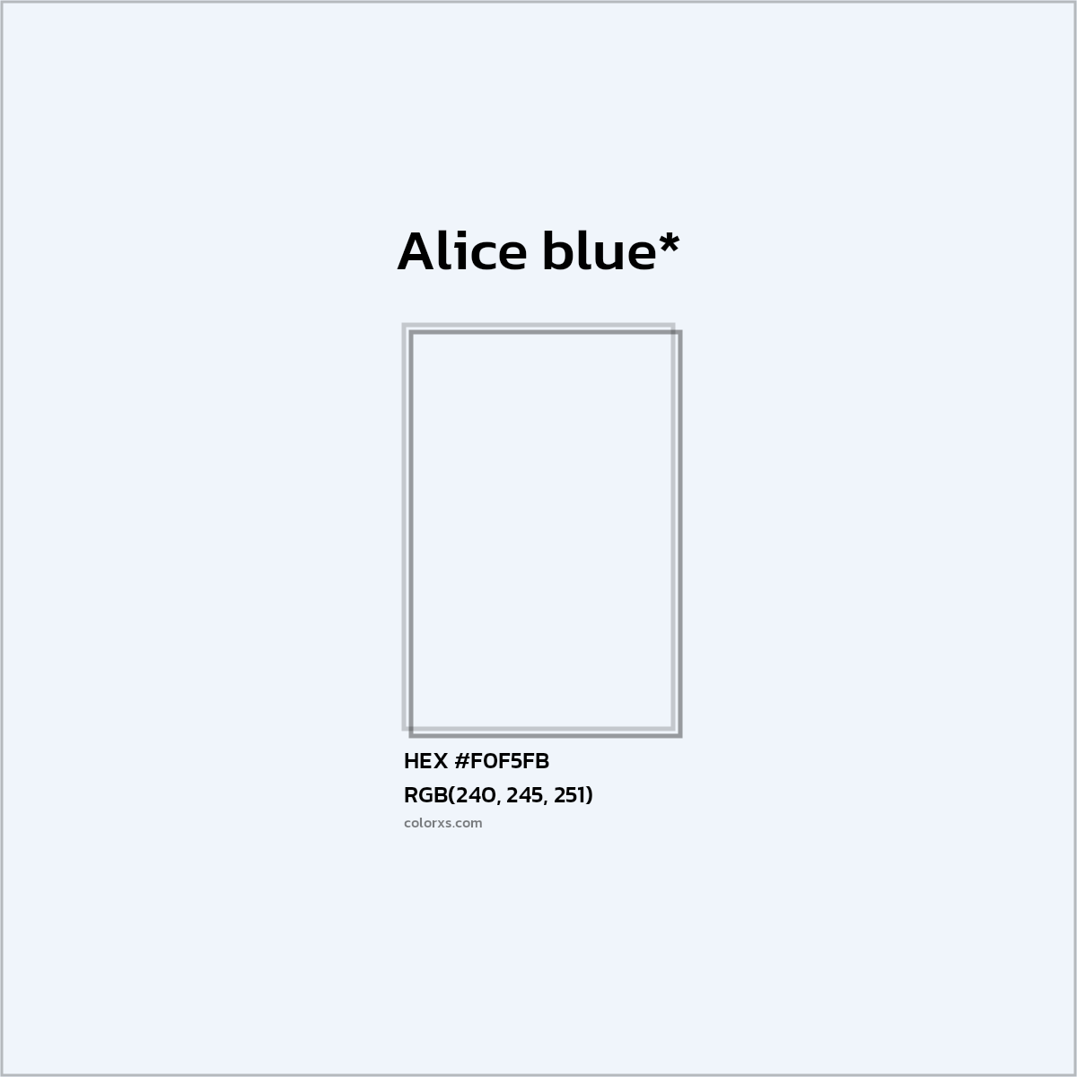 HEX #F0F5FB Color Name, Color Code, Palettes, Similar Paints, Images