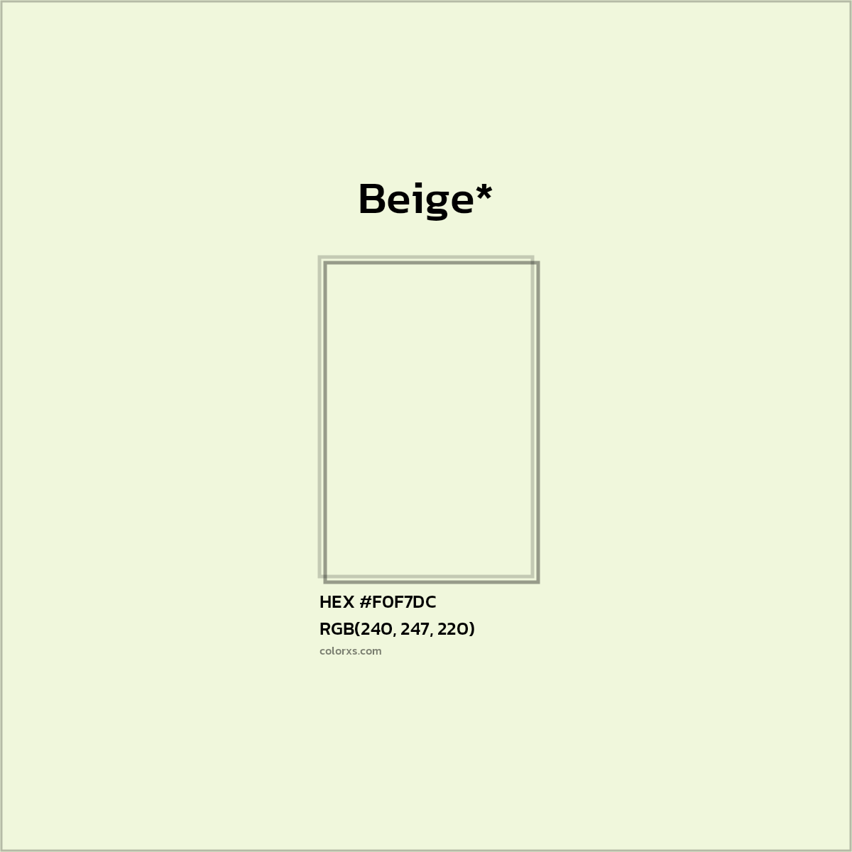 HEX #F0F7DC Color Name, Color Code, Palettes, Similar Paints, Images