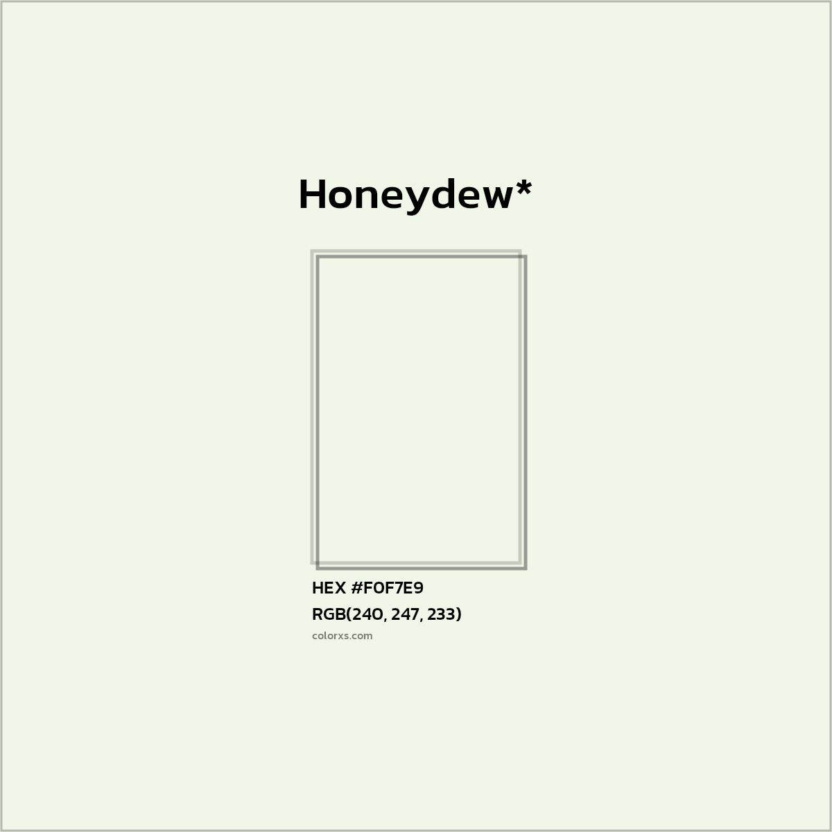 HEX #F0F7E9 Color Name, Color Code, Palettes, Similar Paints, Images