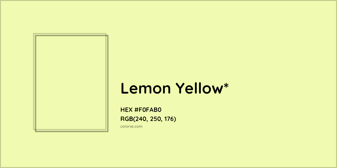 HEX #F0FAB0 Color Name, Color Code, Palettes, Similar Paints, Images