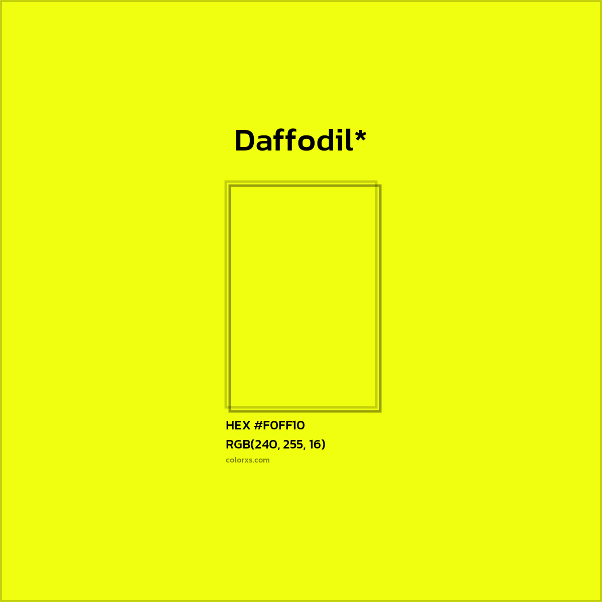 HEX #F0FF10 Color Name, Color Code, Palettes, Similar Paints, Images