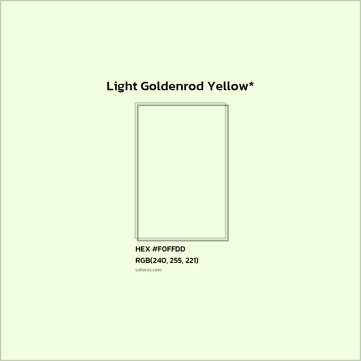 HEX #F0FFDD Color Name, Color Code, Palettes, Similar Paints, Images