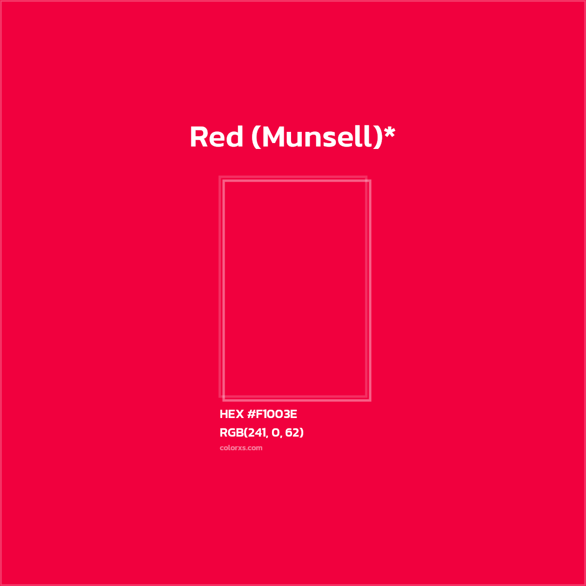 HEX #F1003E Color Name, Color Code, Palettes, Similar Paints, Images
