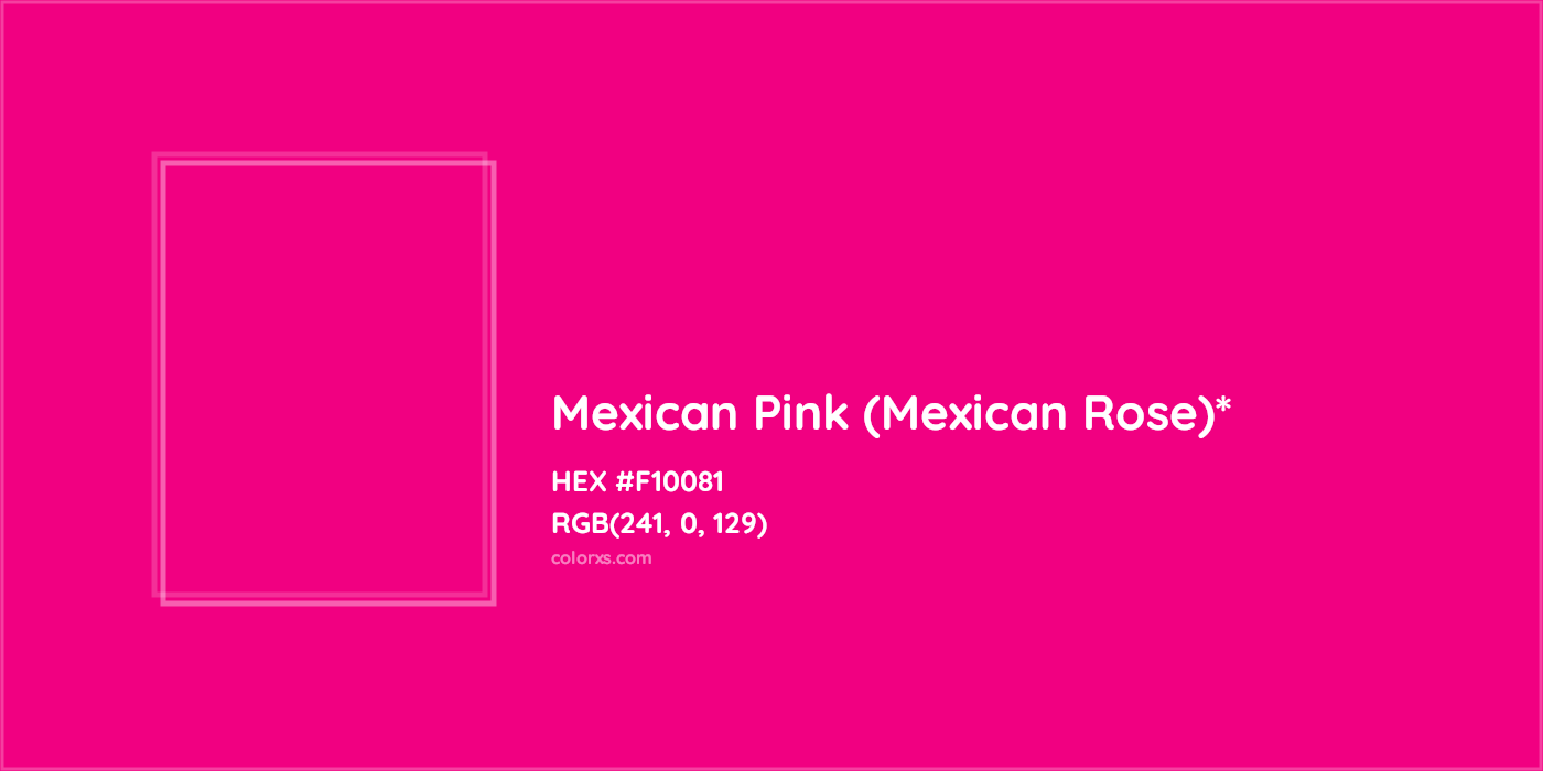 HEX #F10081 Color Name, Color Code, Palettes, Similar Paints, Images