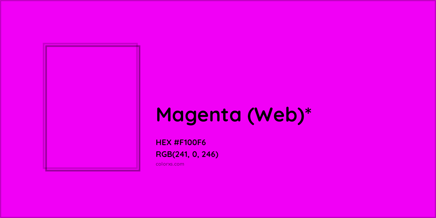 HEX #F100F6 Color Name, Color Code, Palettes, Similar Paints, Images