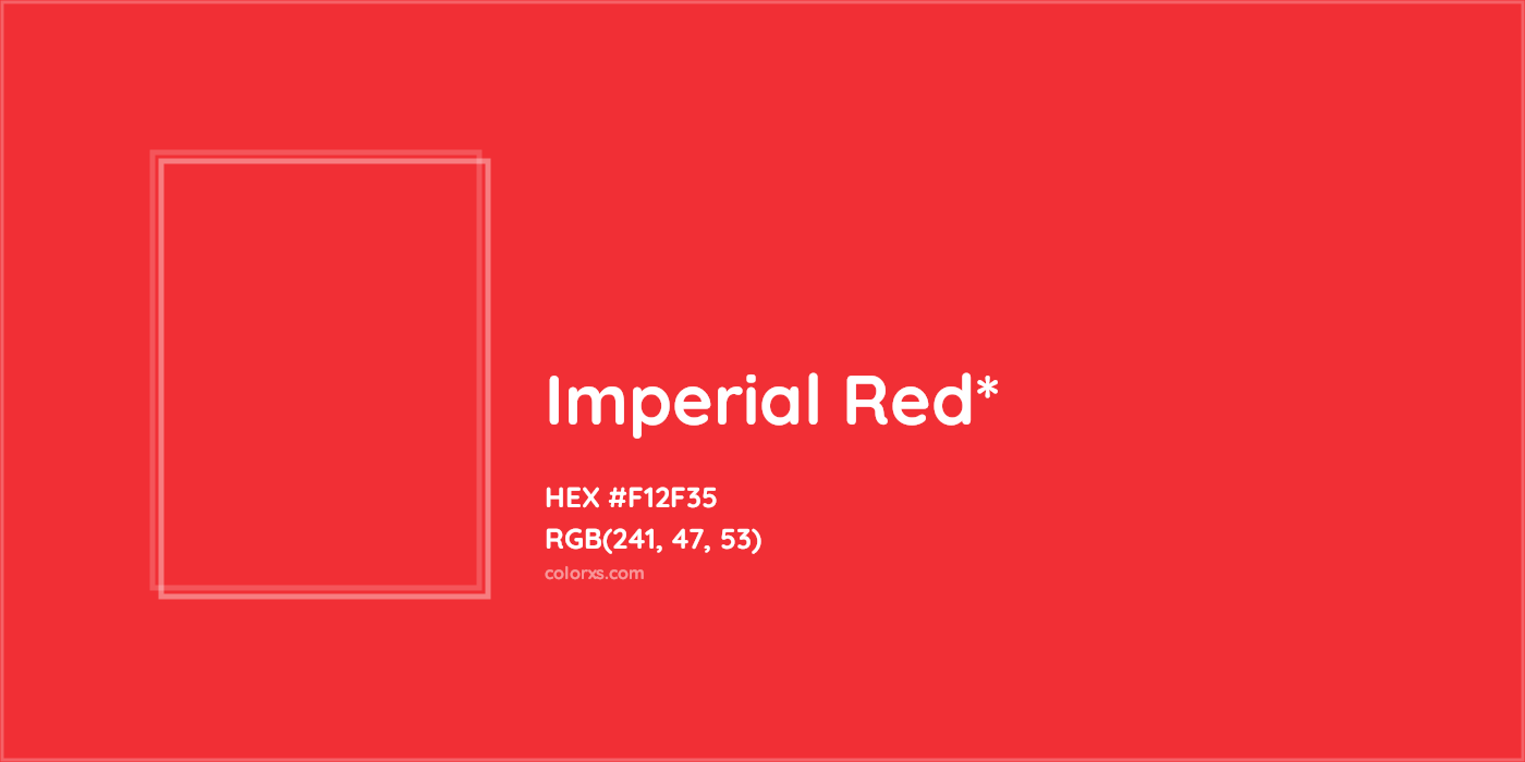 HEX #F12F35 Color Name, Color Code, Palettes, Similar Paints, Images