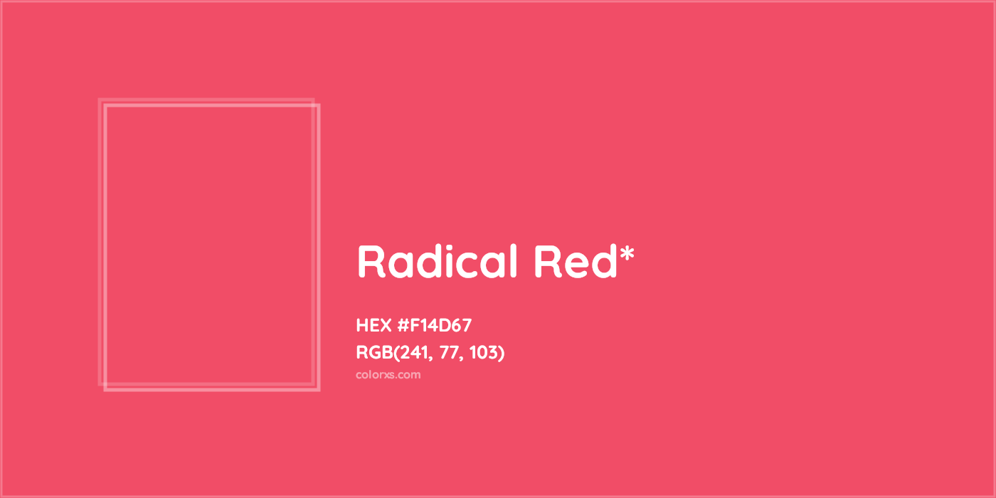 HEX #F14D67 Color Name, Color Code, Palettes, Similar Paints, Images