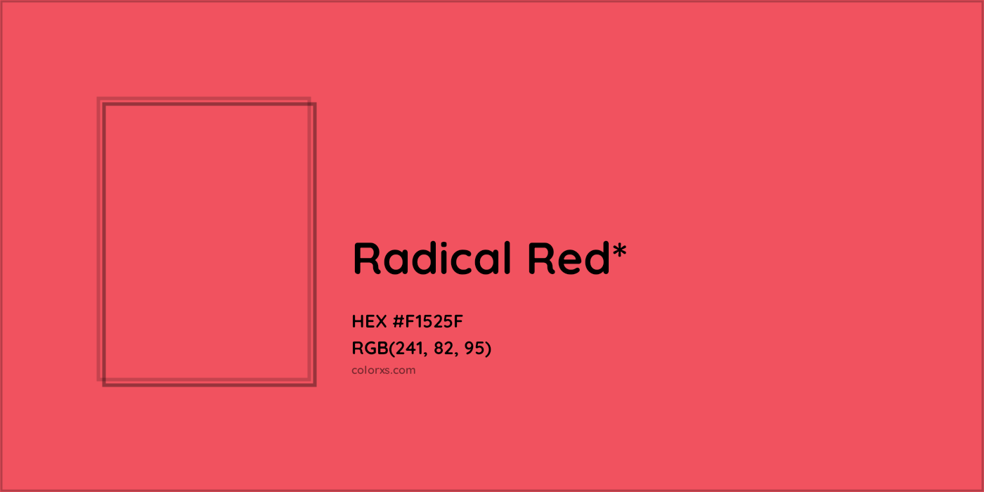 HEX #F1525F Color Name, Color Code, Palettes, Similar Paints, Images