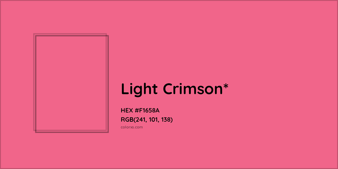 HEX #F1658A Color Name, Color Code, Palettes, Similar Paints, Images