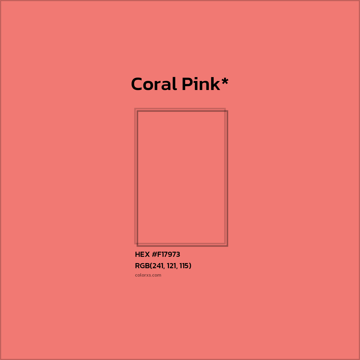 HEX #F17973 Color Name, Color Code, Palettes, Similar Paints, Images