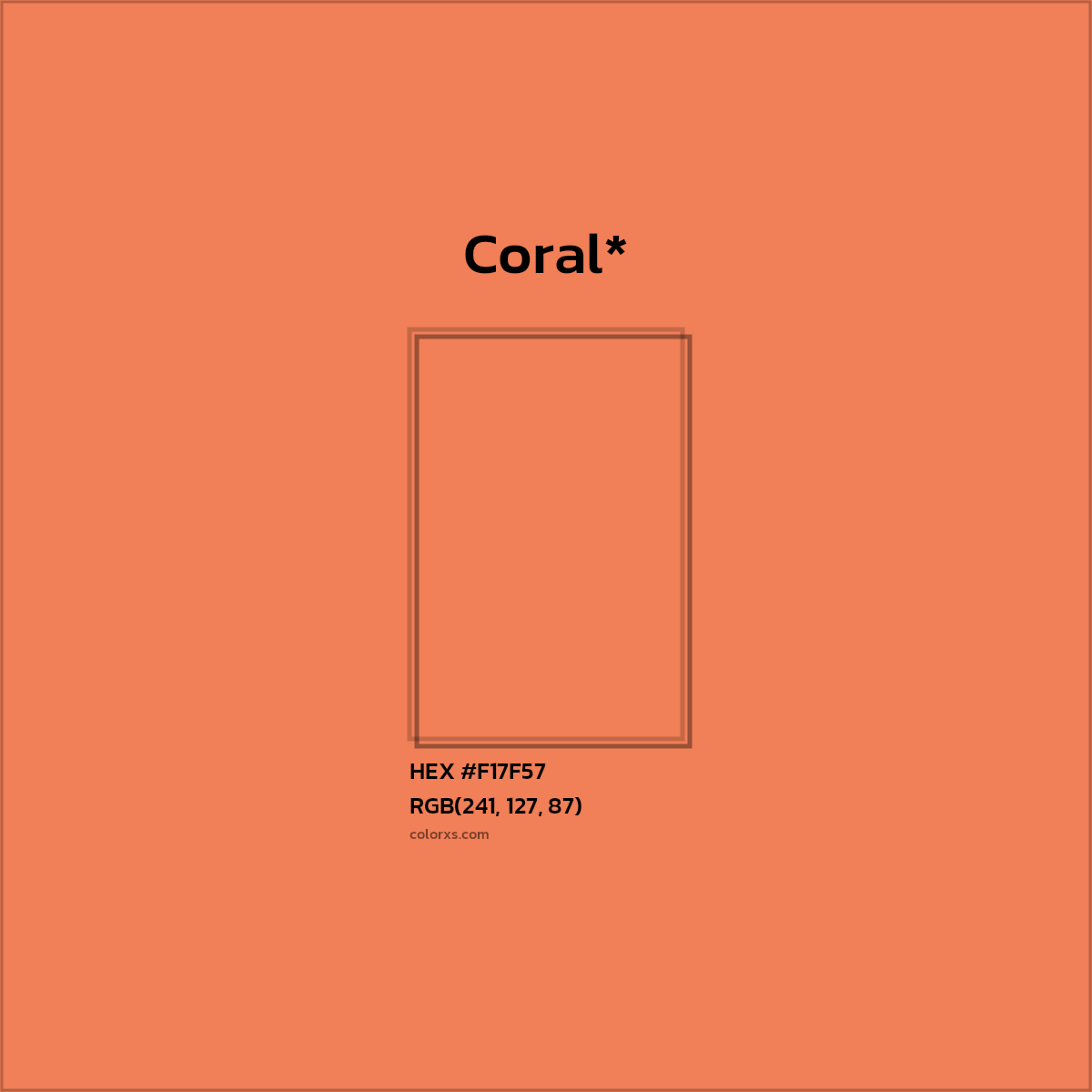 HEX #F17F57 Color Name, Color Code, Palettes, Similar Paints, Images