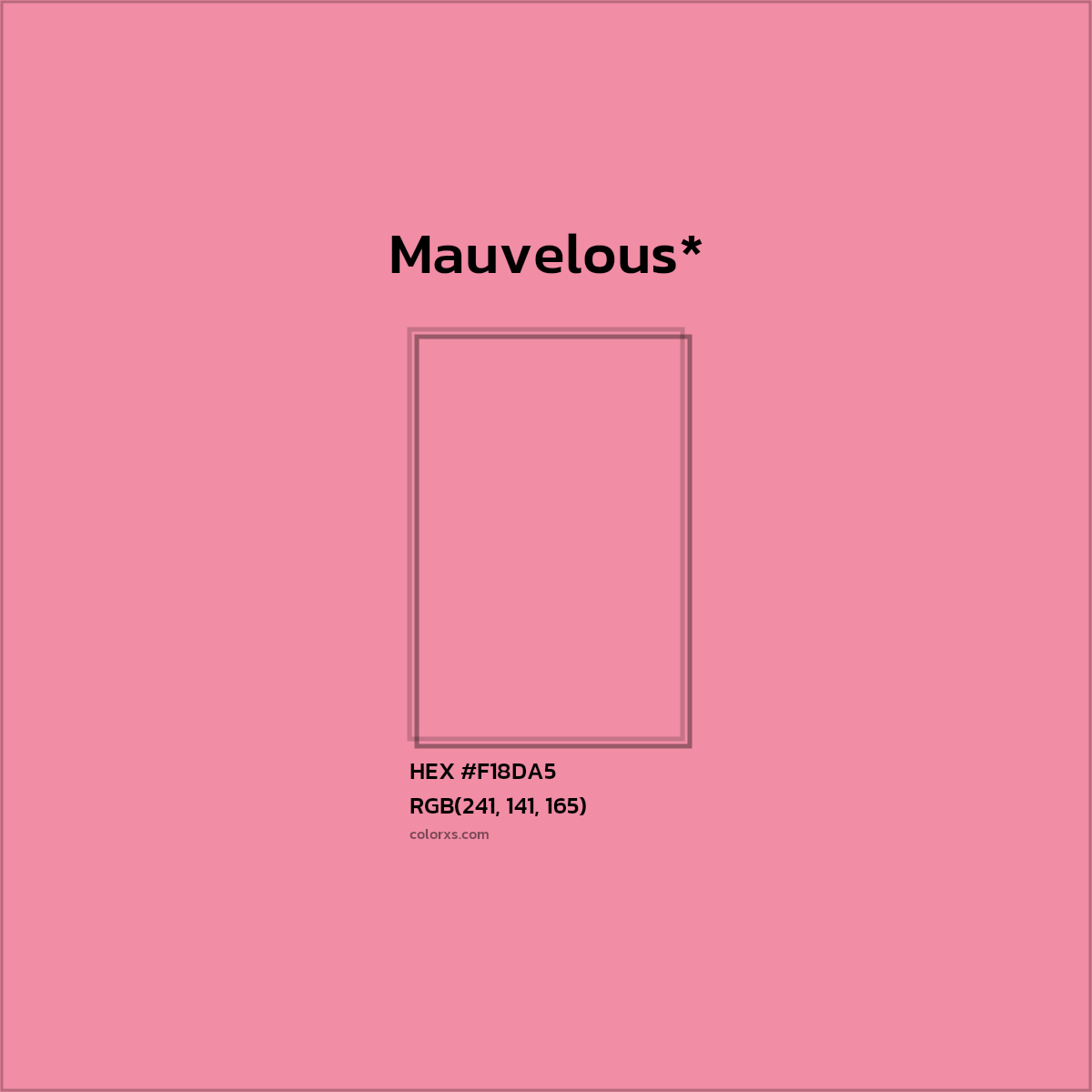 HEX #F18DA5 Color Name, Color Code, Palettes, Similar Paints, Images
