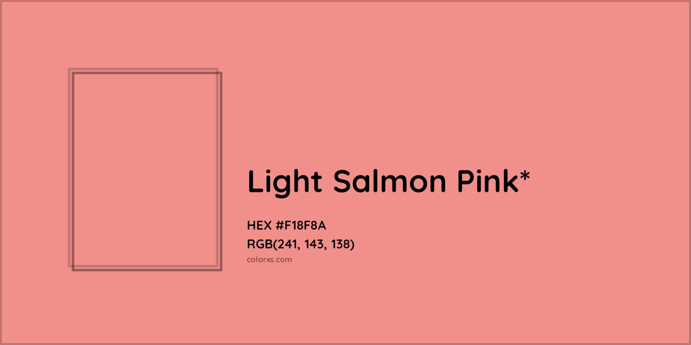 HEX #F18F8A Color Name, Color Code, Palettes, Similar Paints, Images