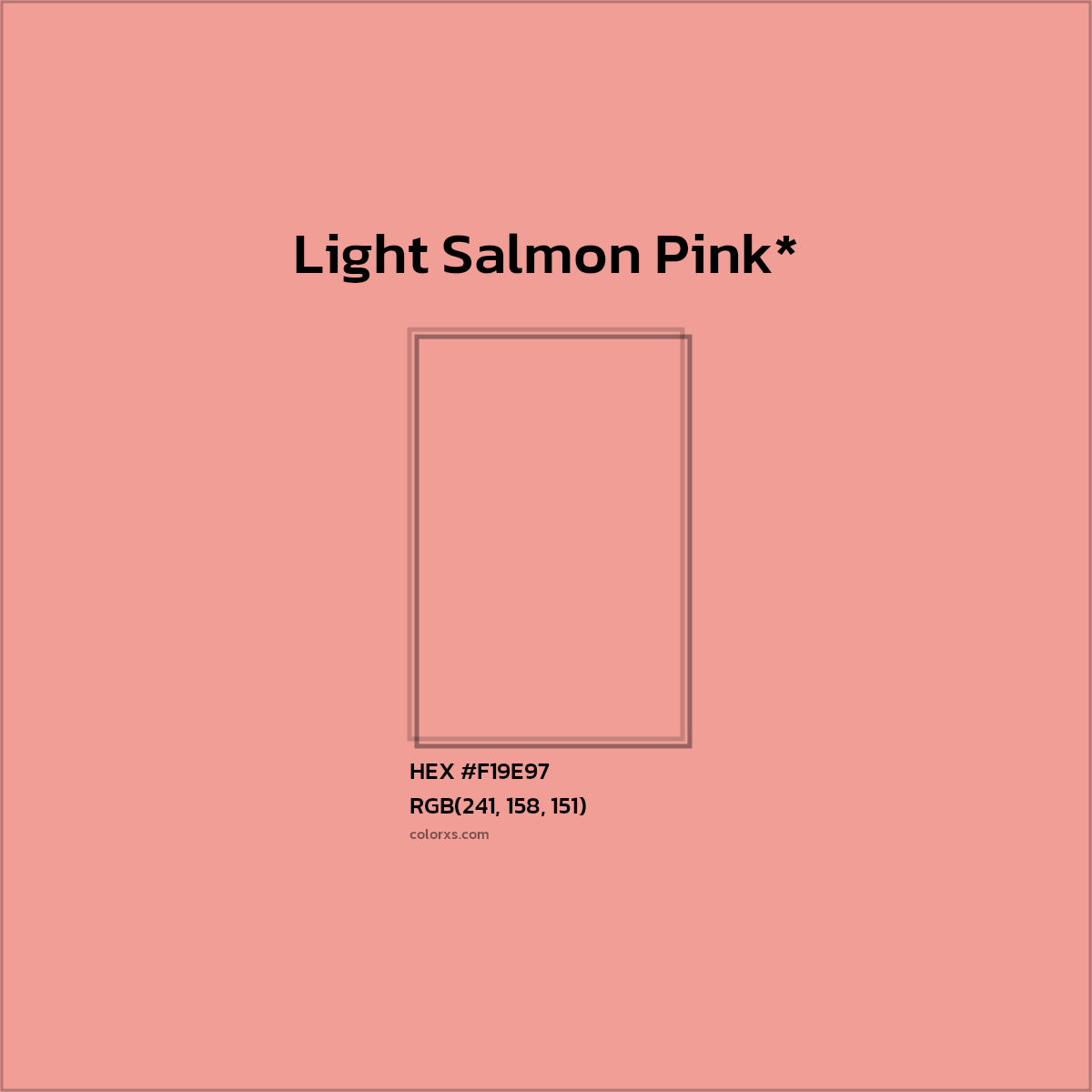HEX #F19E97 Color Name, Color Code, Palettes, Similar Paints, Images