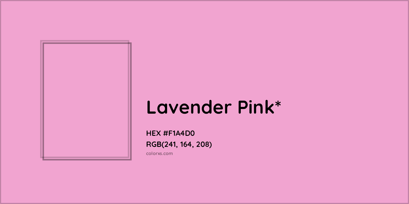 HEX #F1A4D0 Color Name, Color Code, Palettes, Similar Paints, Images