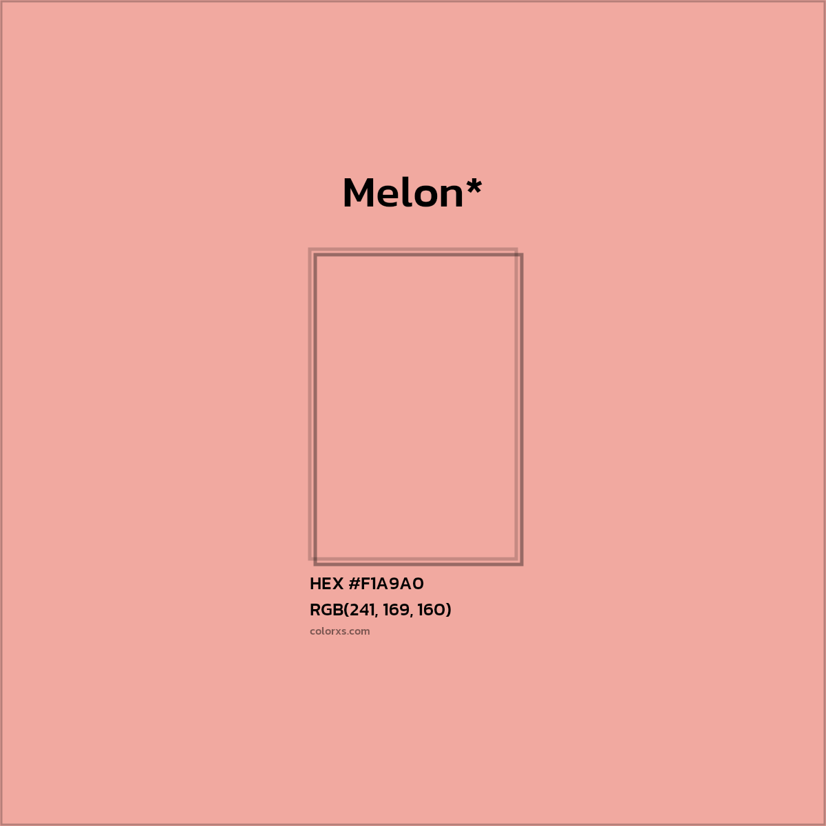 HEX #F1A9A0 Color Name, Color Code, Palettes, Similar Paints, Images