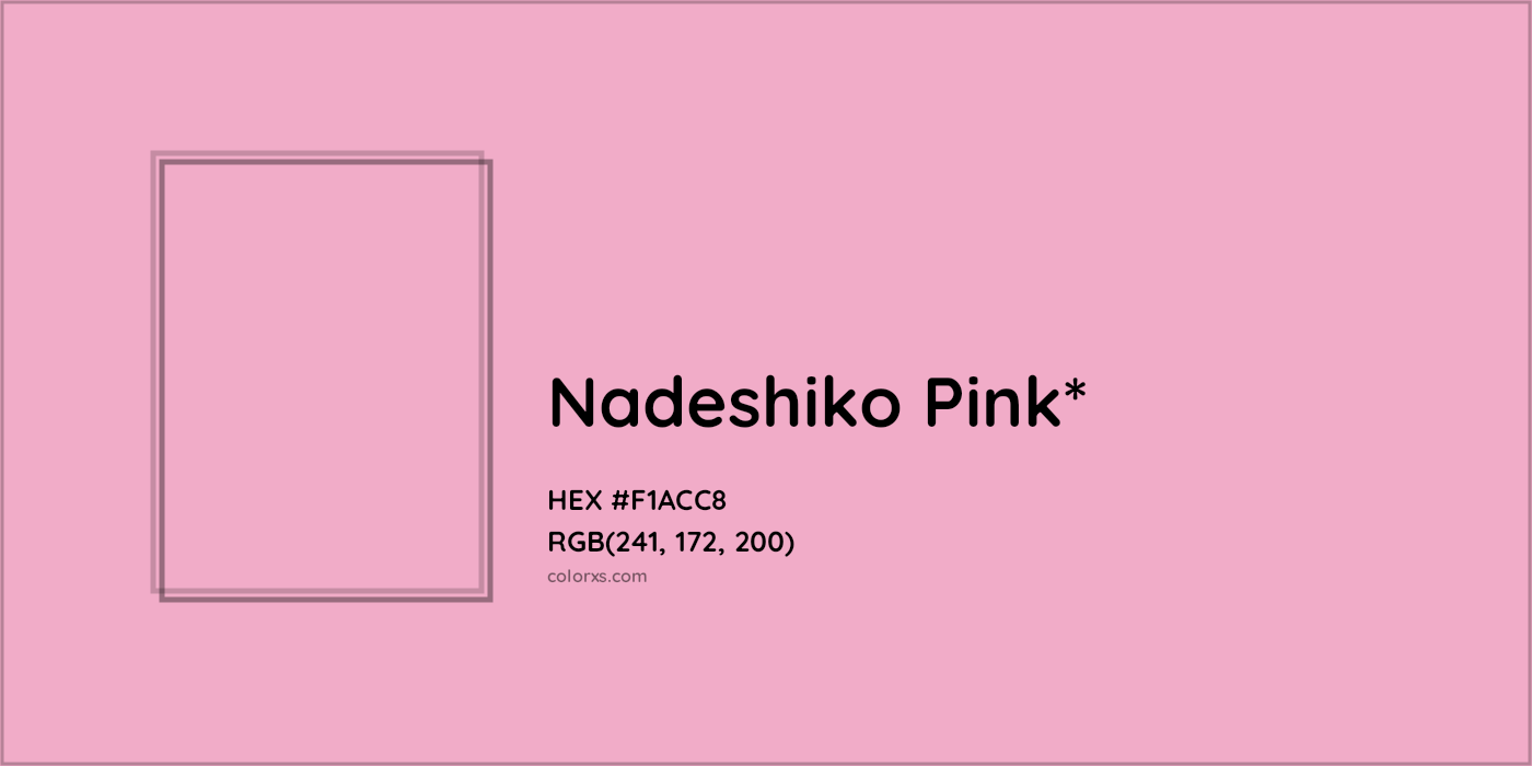 HEX #F1ACC8 Color Name, Color Code, Palettes, Similar Paints, Images