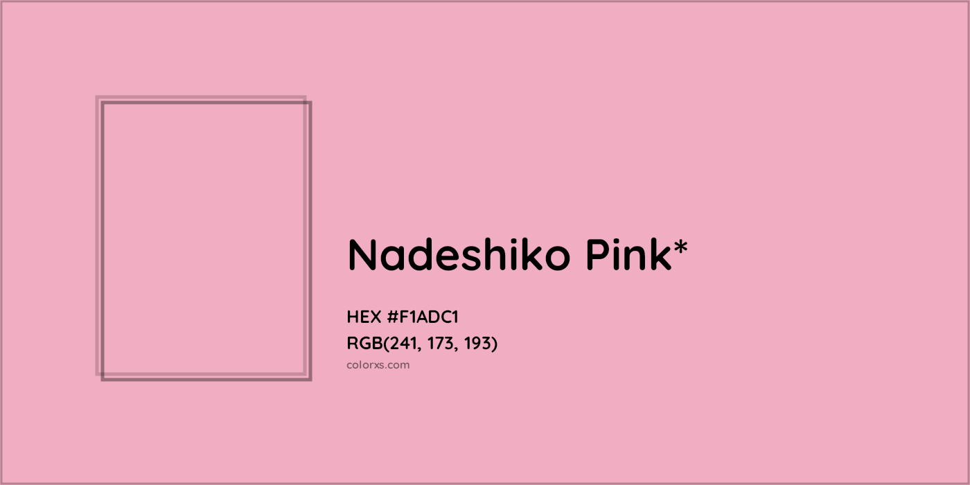HEX #F1ADC1 Color Name, Color Code, Palettes, Similar Paints, Images
