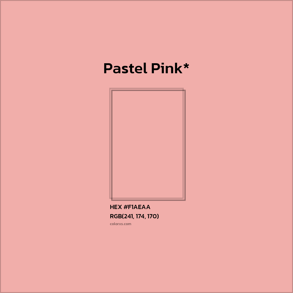HEX #F1AEAA Color Name, Color Code, Palettes, Similar Paints, Images