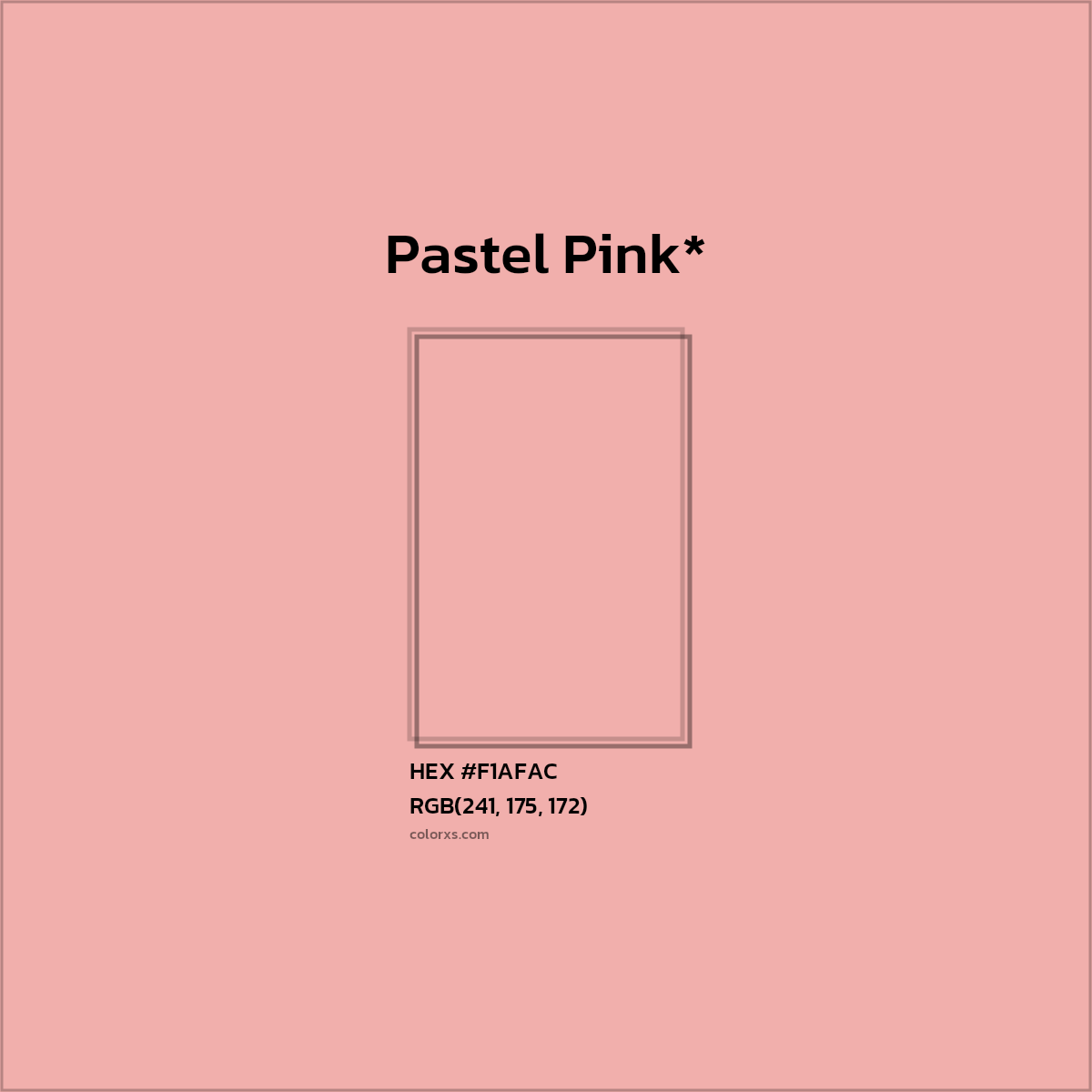 HEX #F1AFAC Color Name, Color Code, Palettes, Similar Paints, Images