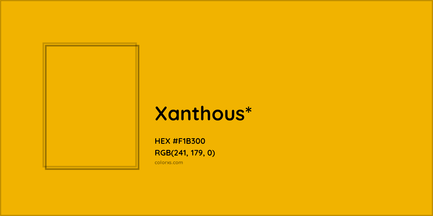 HEX #F1B300 Color Name, Color Code, Palettes, Similar Paints, Images