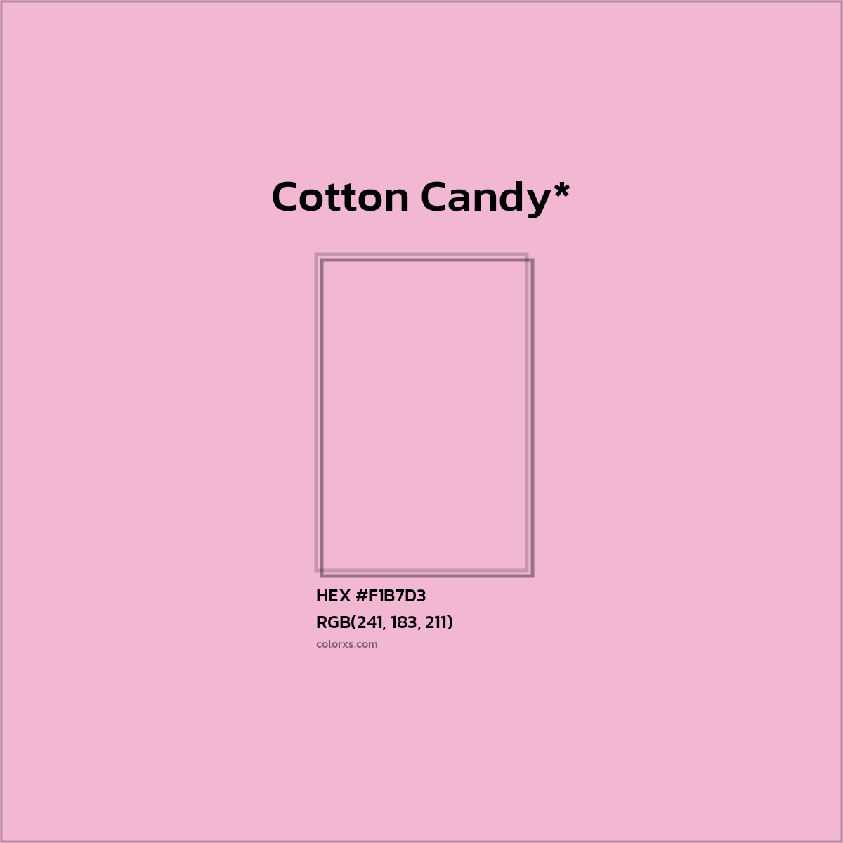 HEX #F1B7D3 Color Name, Color Code, Palettes, Similar Paints, Images