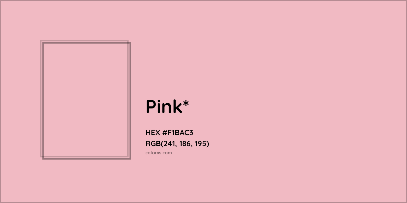 HEX #F1BAC3 Color Name, Color Code, Palettes, Similar Paints, Images