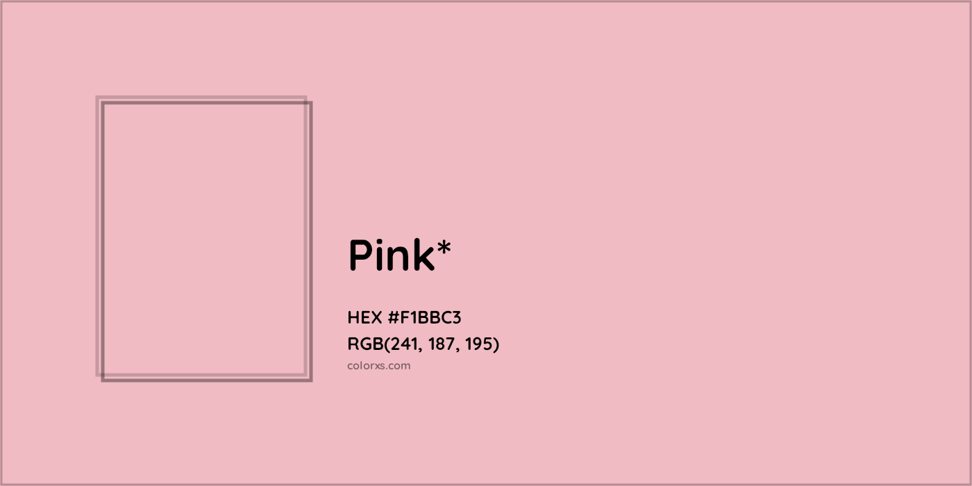 HEX #F1BBC3 Color Name, Color Code, Palettes, Similar Paints, Images