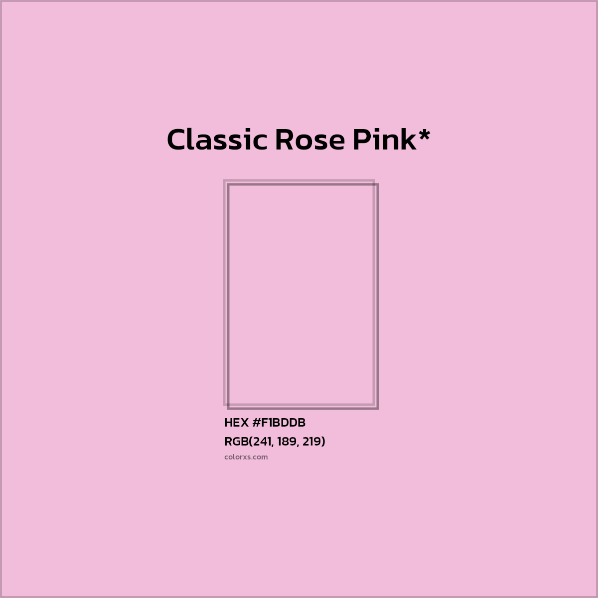 HEX #F1BDDB Color Name, Color Code, Palettes, Similar Paints, Images