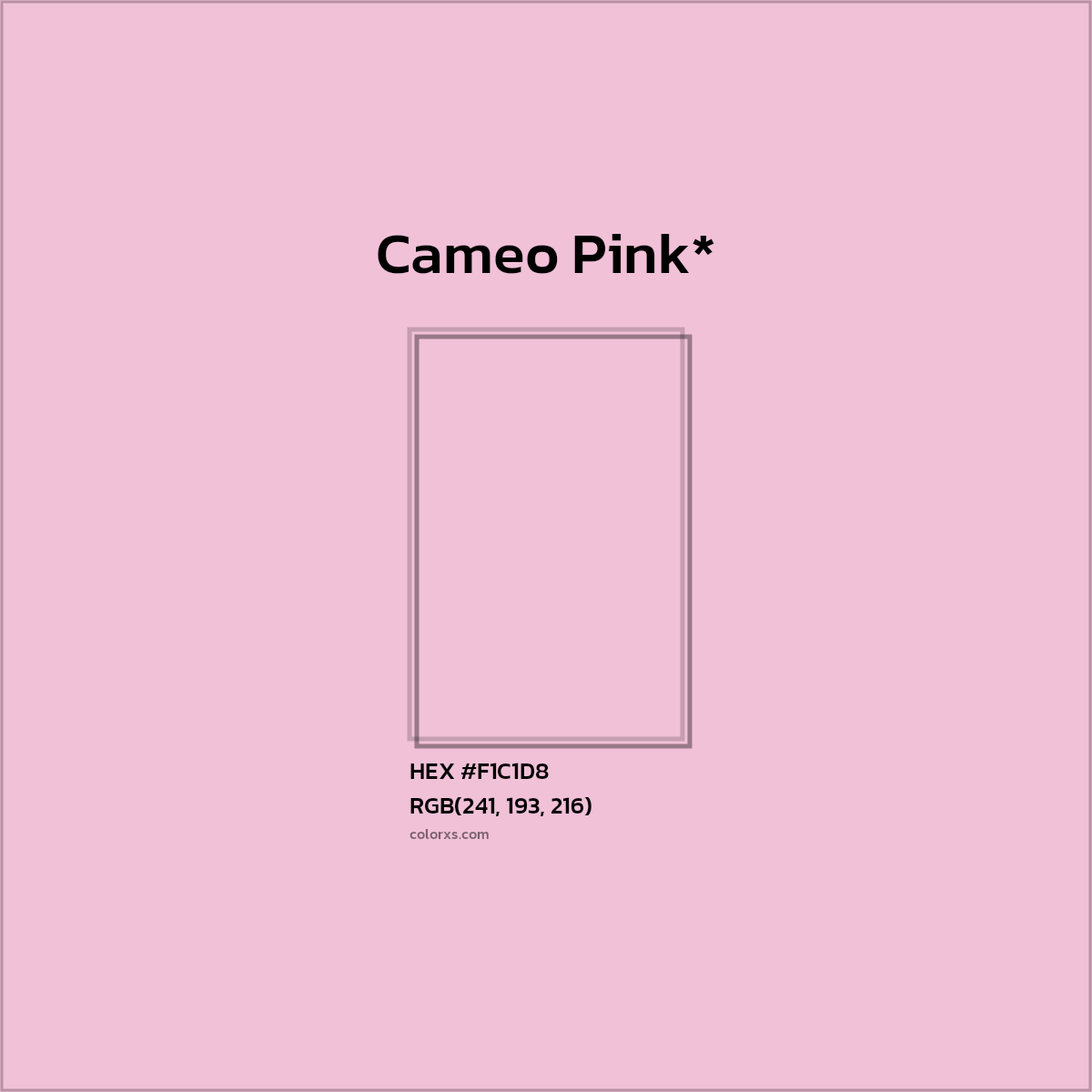 HEX #F1C1D8 Color Name, Color Code, Palettes, Similar Paints, Images