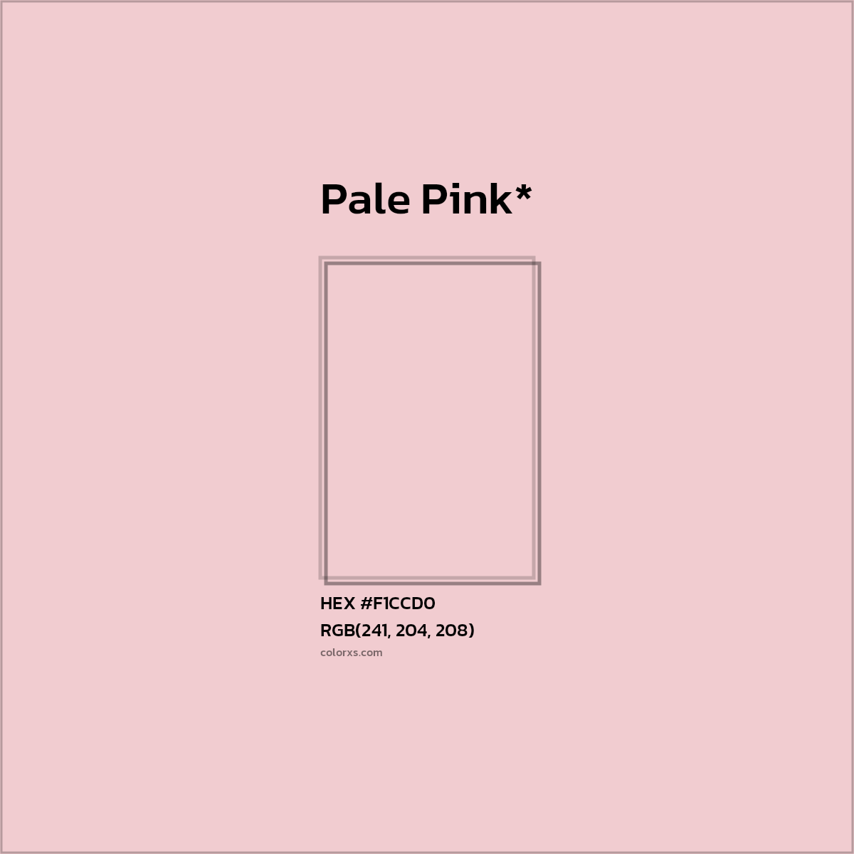 HEX #F1CCD0 Color Name, Color Code, Palettes, Similar Paints, Images
