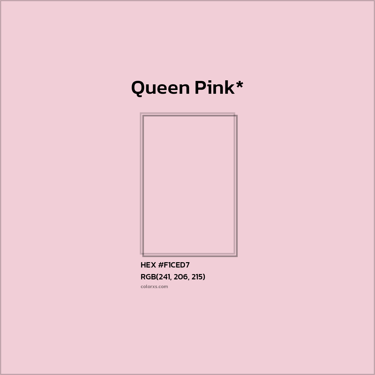 HEX #F1CED7 Color Name, Color Code, Palettes, Similar Paints, Images