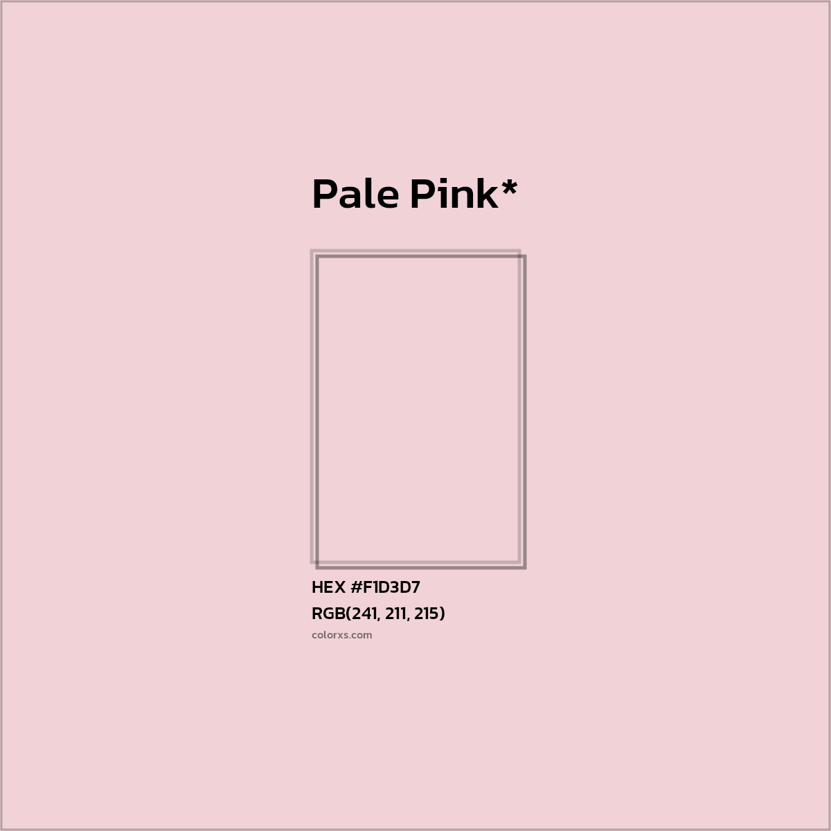 HEX #F1D3D7 Color Name, Color Code, Palettes, Similar Paints, Images