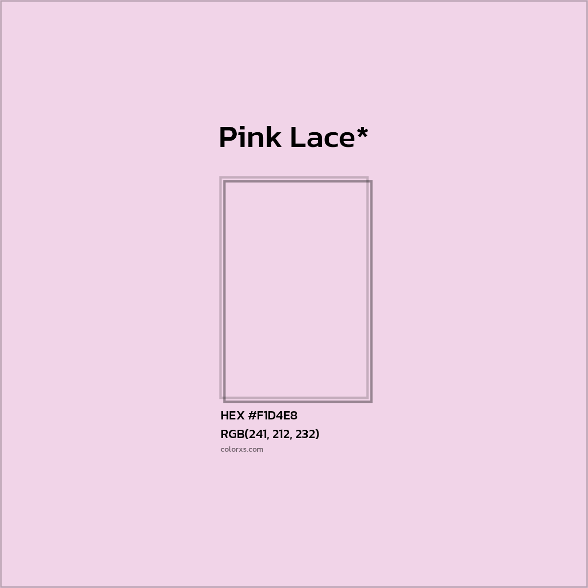 HEX #F1D4E8 Color Name, Color Code, Palettes, Similar Paints, Images